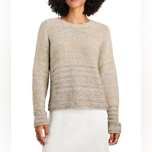 NWT Women SPLENDID Elsa sequin tawny beige spring ombré light sweater sparkly